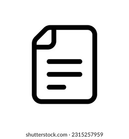 Simple Paper icon. The icon can be used for websites, print templates, presentation templates, illustrations, etc