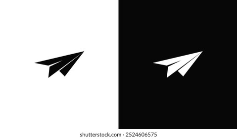 Vector de diseño de icono de plano de papel simple. Enviar, Botón de avión.