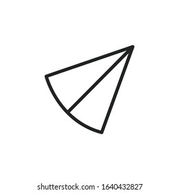 Simple paper plane line icon. Stroke pictogram. Vector illustration isolated on a white background. Premium quality symbol. Vector sign for mobile app and web sites.