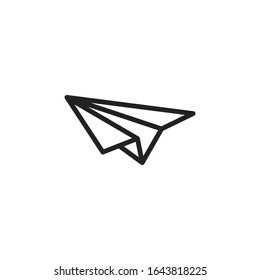 Einfaches Symbol für die Papierebene. Piktogramm anheben. Vektorillustration einzeln auf weißem Hintergrund. Qualitätszeichen von Premium. Vektorillustration-Zeichen für mobile App und Webseiten.