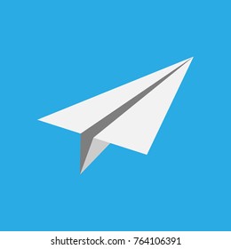 Simple Paper Plane Symbol Vector Graphic Illustration Design