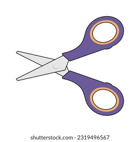 Simple Paper Scissors isolated design inspiration, vector illustration