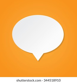 Simple Paper Speech Bubble Vector