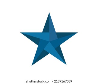 Simple Paper Star with Folded Effect Illustration