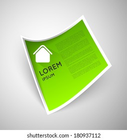 simple paper tag, label with white border and shadow effects