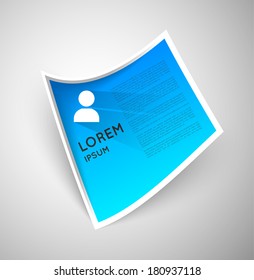 simple paper tag, label with white border and shadow effects