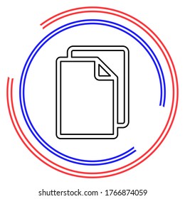 Simple Paper. Thin line pictogram - outline editable stroke
