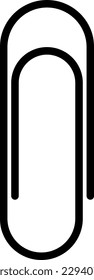 simple paperclip icon, attachment symbol