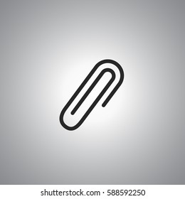 simple paperclip icon on white background