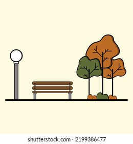 simple park illustration perfect for design project