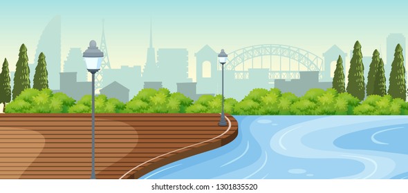 A simple park scene illustration