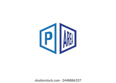Simple parking area mark sign logo vector design template with outline, modern and unique styles