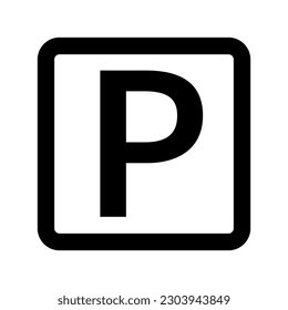 Simple parking lot guide sign. Vector.