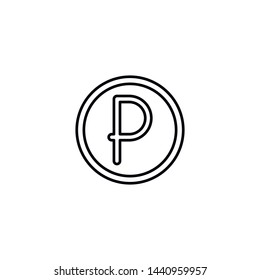 Simple parking line icon. Stroke pictogram. Vector illustration isolated on a white background. Premium quality symbols. Vector sign for mobile app and web sites.