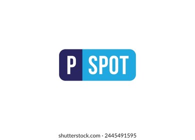 simple parking sign symbol icon. modern parking spot sign mark logo design vector illustration with elegant, and minimalist 