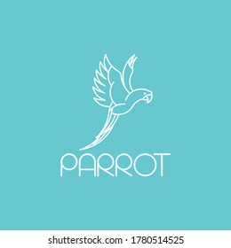 einfaches Papagei-Logo aus Kreis