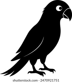          Simple parrot silhouette vector illustration.
