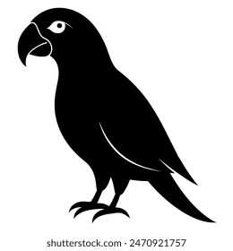           Simple parrot silhouette vector illustration.
