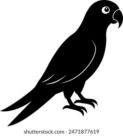 Simple parrot silhouette vector illustration.