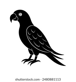           Simple Parrot silhouette vector illustration.
