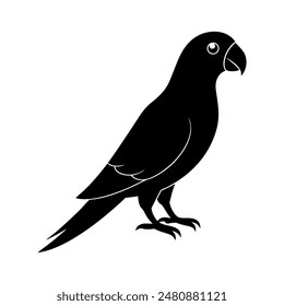           Sencilla Ilustración vectorial de silueta Parrot.
