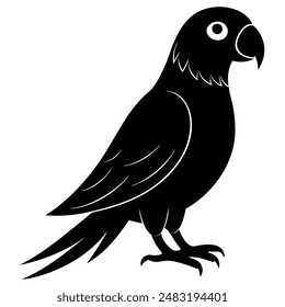           Simple Parrot silhouette vector illustration.
