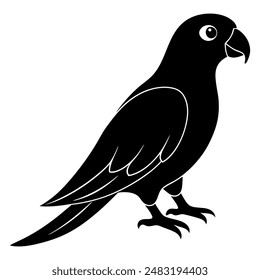           Simple Parrot silhouette vector illustration.
