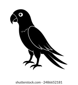           Simple parrot silhouette vector illustration.
