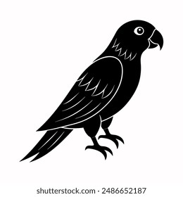           Simple parrot silhouette vector illustration.
