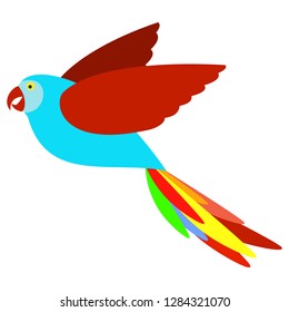 Simple Parrot Vector Illustration (Transparent Background)