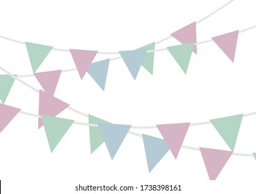 Simple party celebration bunting flags