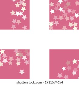 Simple Party Childish Light Modern Night Background. White Pastel Stars Surface Illustration. Neon Christmas Children Magic Modern Design Backdrop. Rainbow Sweet Sky Seamless Vector.