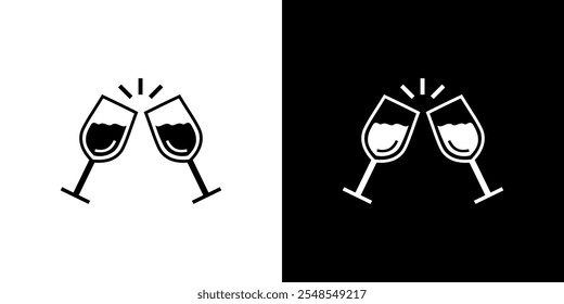 Simple party glass logo vector