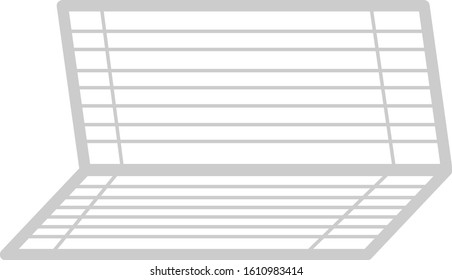 Simple passbook image icon (Image of savings and savings)