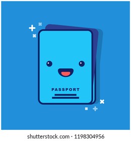 Simple Passport Vector Illustration with Smiling Face