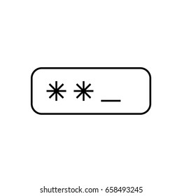 SImple password icon. Icon for web of mobile interfaces