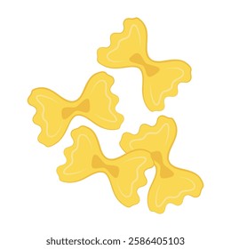 Simple Pasta Shapes Collection. Flat Illustration