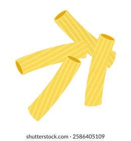 Simple Pasta Shapes Collection. Flat Illustration