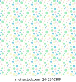 Simple Pastel Color Circles Pattern