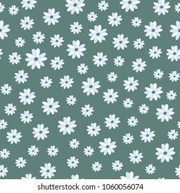 Simple pastel color floral pattern vector seamless