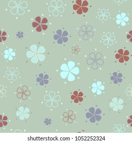 Simple pastel floral pattern