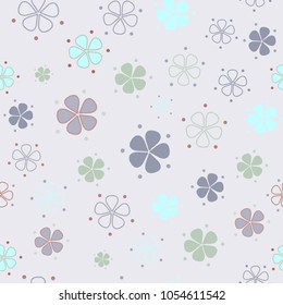 Simple pastel floral pattern