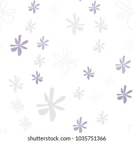 Simple pastel floral pattern for cute childish textile