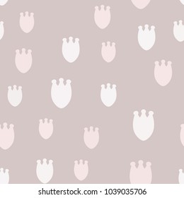 Simple pastel floral pattern for cute childish textile or scrapbooking background
