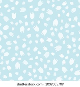 Simple pastel floral pattern for cute childish textile