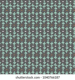 Simple pastel floral pattern for cute childish textile or scrapbooking background