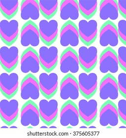 simple pastel hearts-vector background