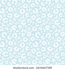 Simple pastel leopard skin print seamless pattern. Cheetah skin flat style background in retro boho colors. Hand drawn gender neutral pastel leopard print background. Cute and fun kids safari design.
