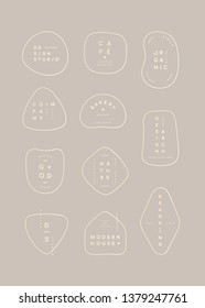 Simple Pastel Minimal Badge Collection Vectors