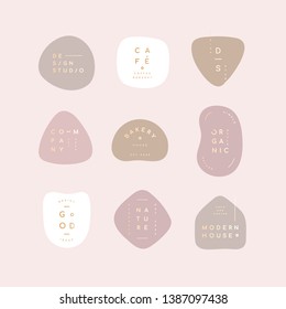 Simple Pastel Minimal Badge Collection Vectors